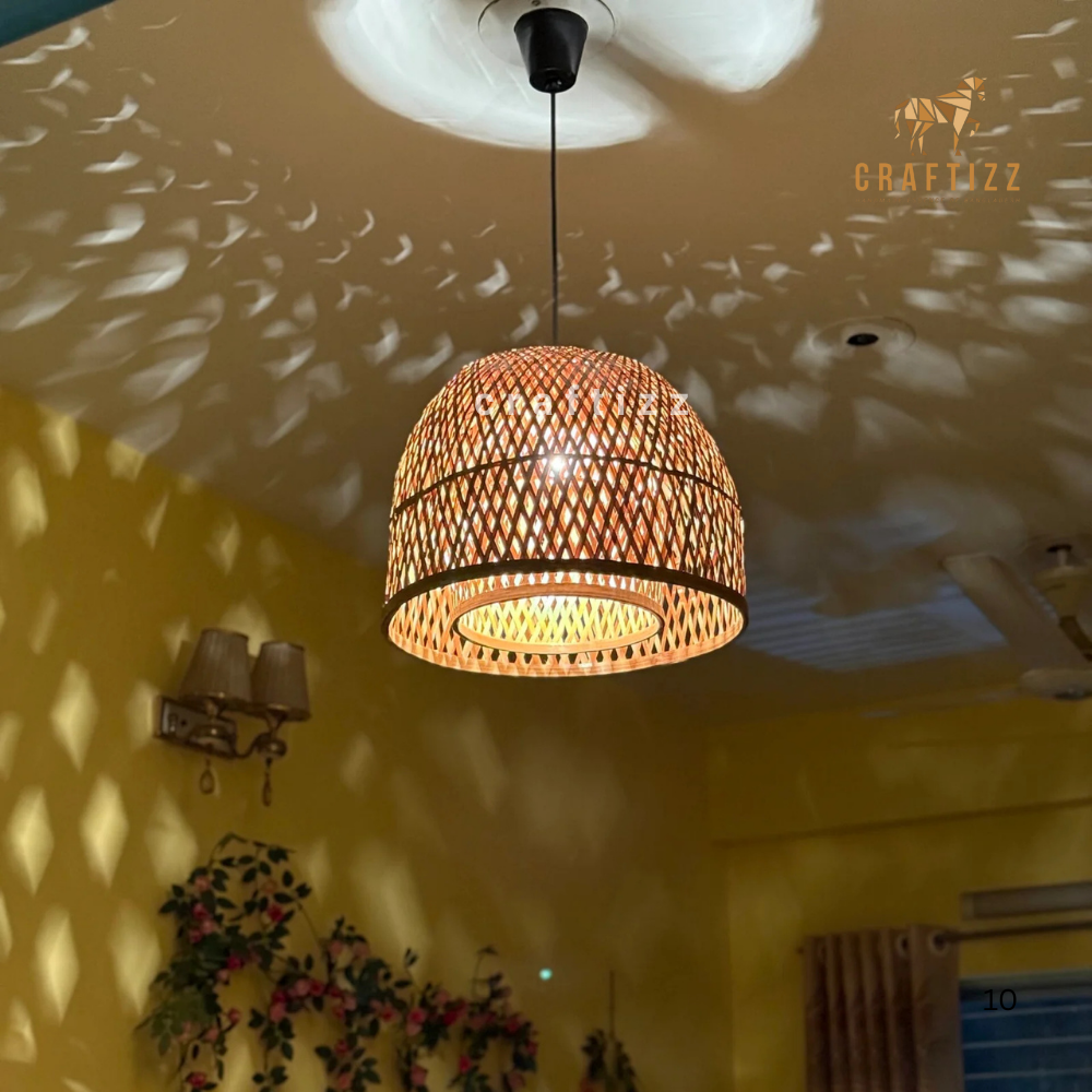 Bamboo Woven Ceiling Hanging Lampshade