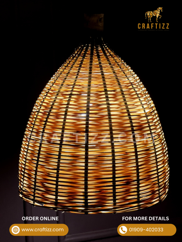 Bamboo Made Ceiling Hanging Lamp Shade Design-2 - Image 3