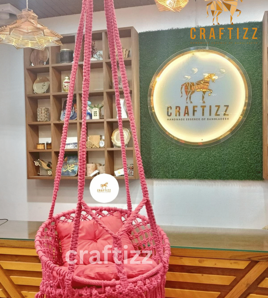 Craftizz Baby Chair pink Dolna