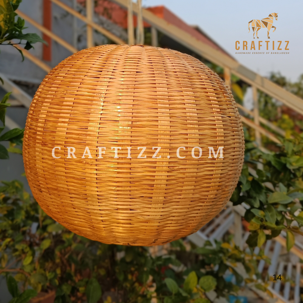 Bamboo Pendant Round ceiling hanging Lampshade