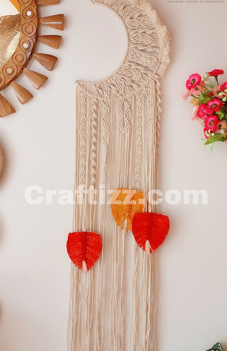 Macrame Mandala Moon Wall Hanging