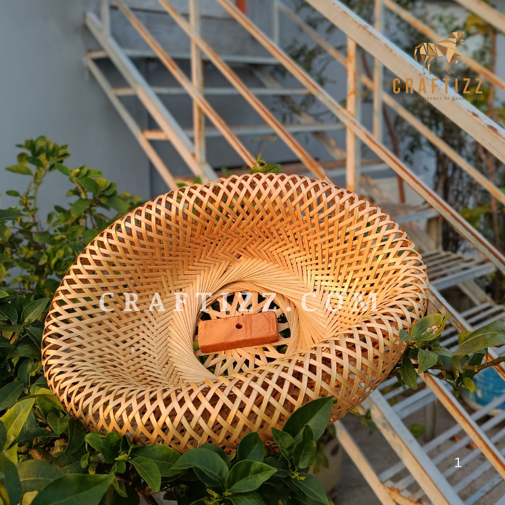 Floating Island Rattan Lampshade Handcrafted 16″ | Pendant Lamps | Hanging Ceiling Lights - Image 2