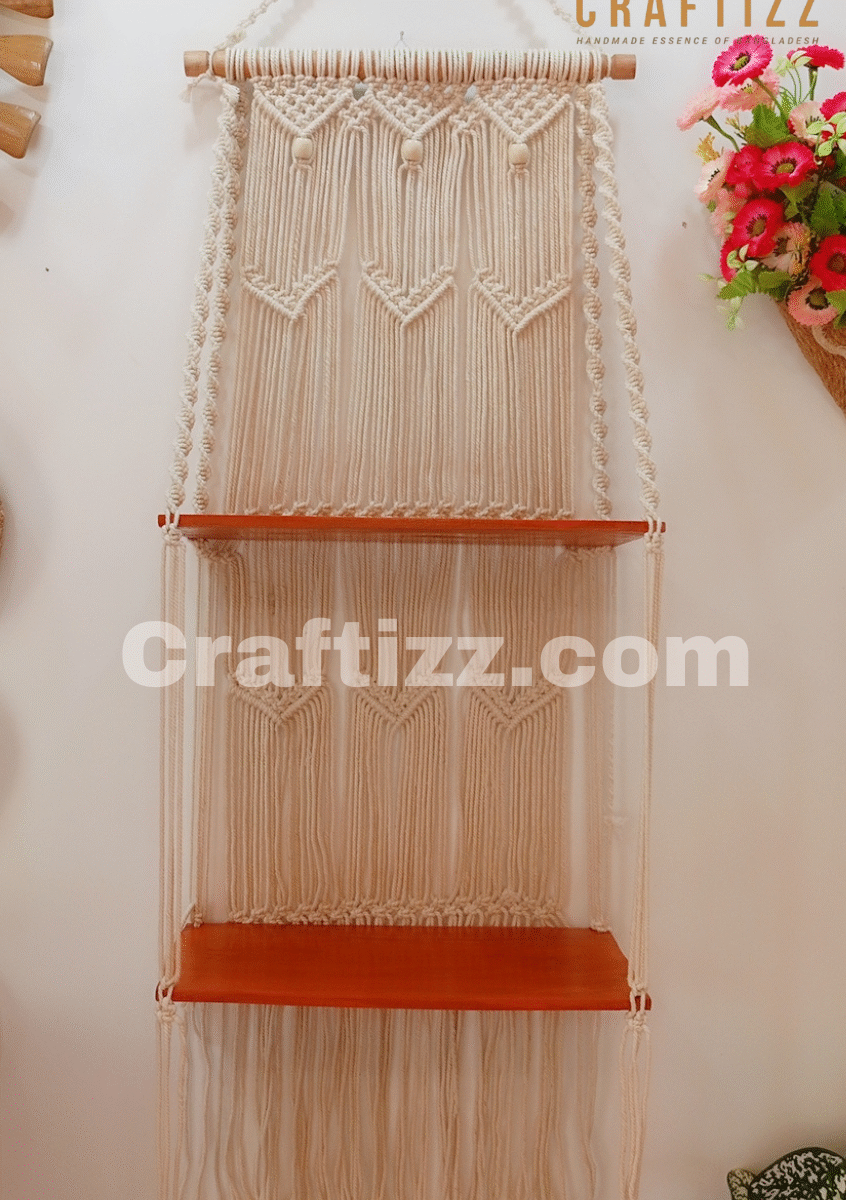 Macrame Wall Hanging Shelf