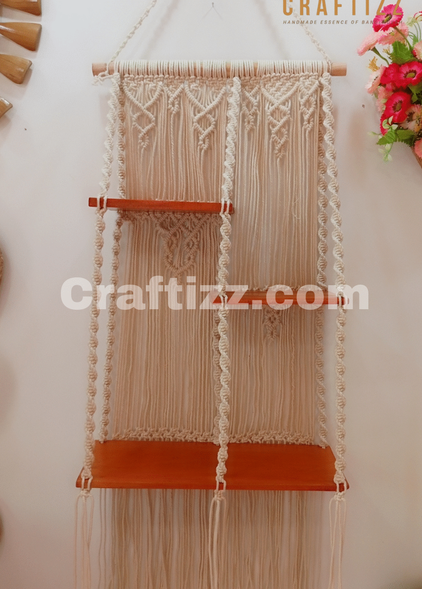 Macrame Wall Hanging Shelf