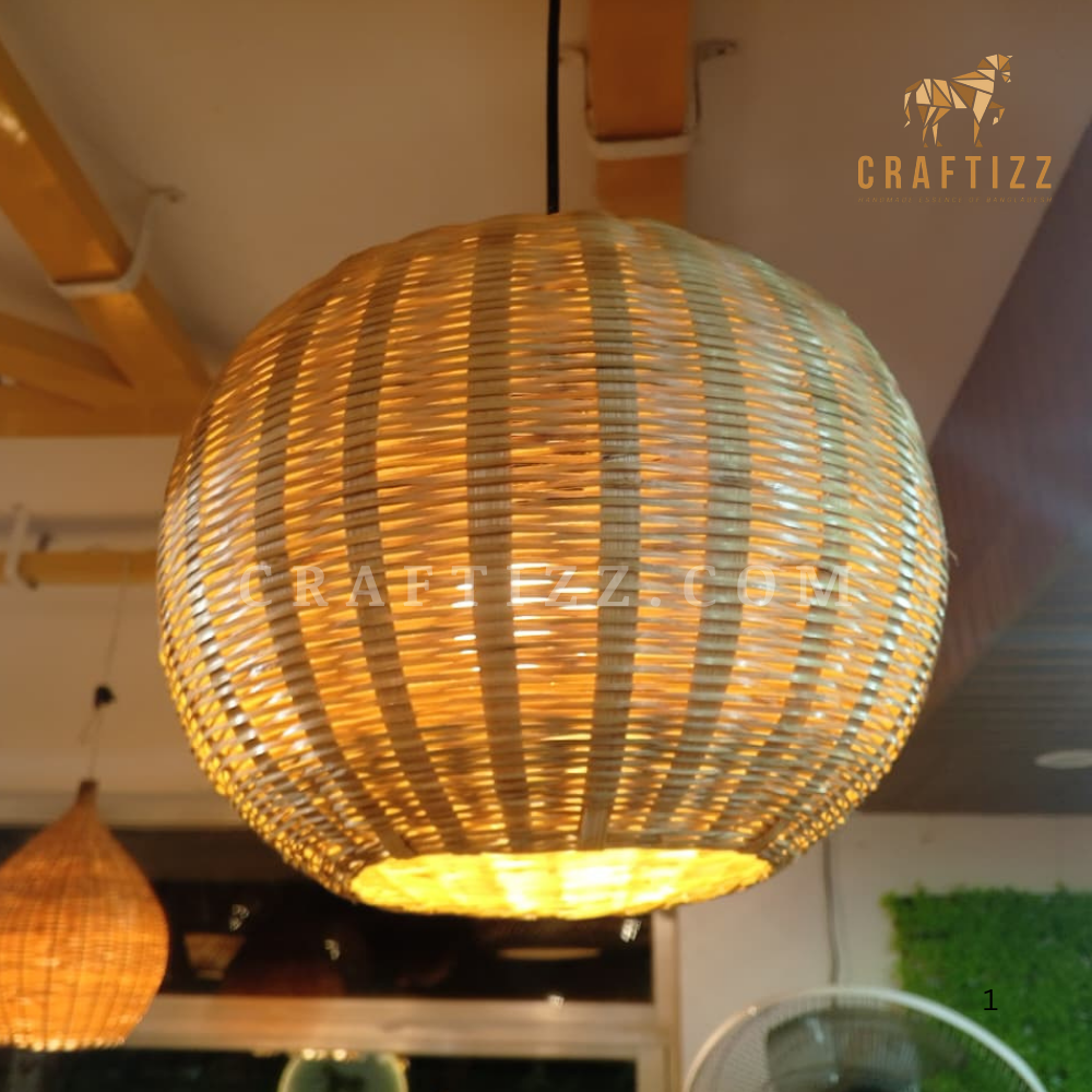Bamboo Pendant Round ceiling hanging Lampshade